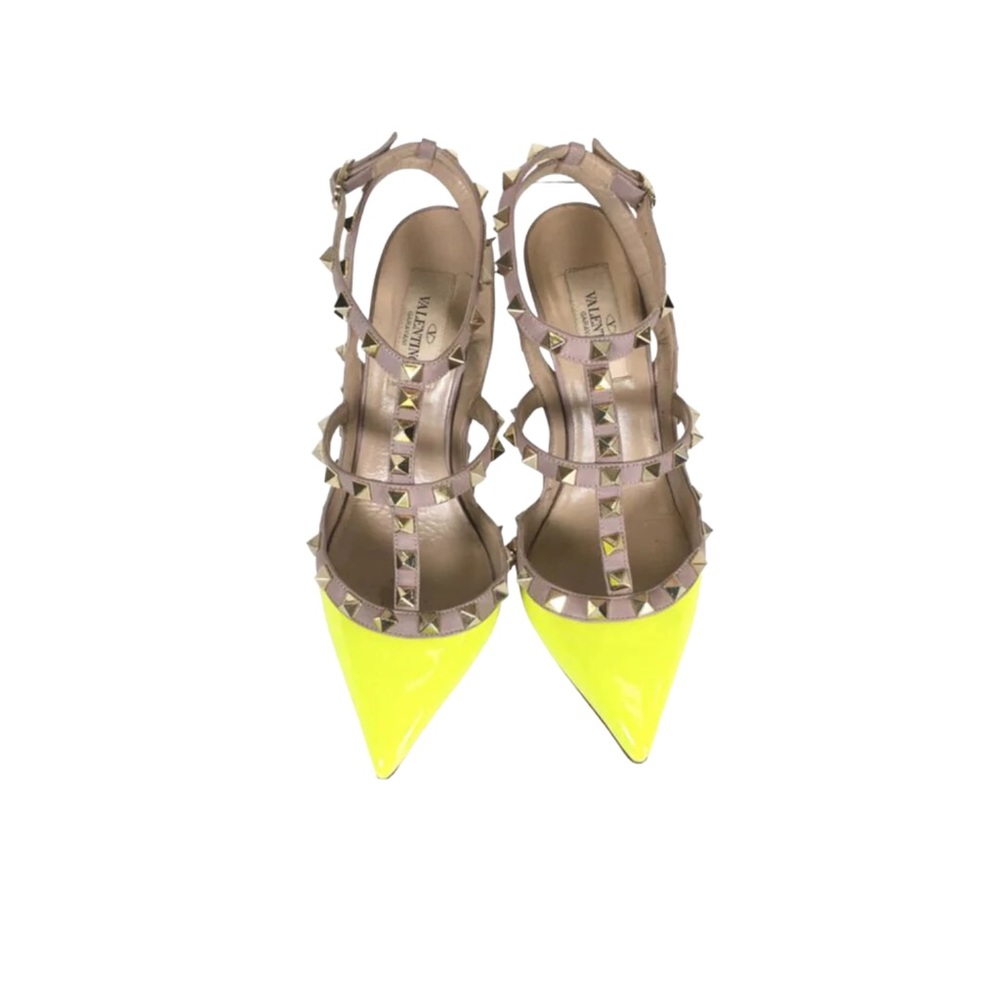 Valentino Rockstud Pumps Size 35 Yellow